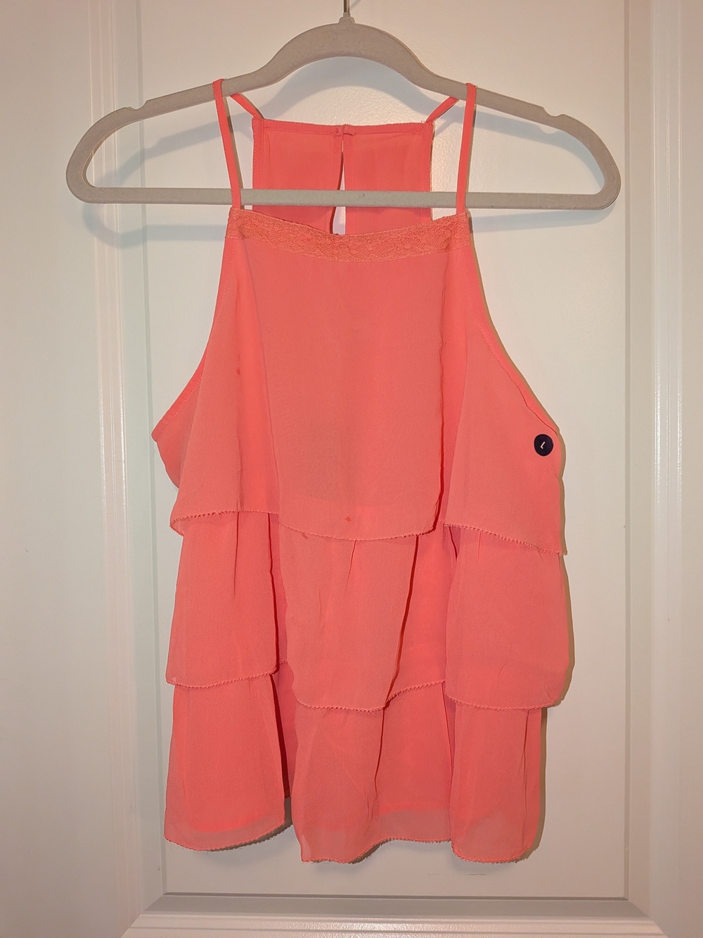 Coral Tiered Tank Top